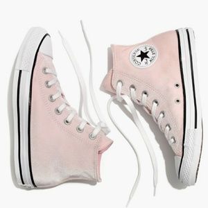 Madewell x Converse All Star High-Top Velvet Pink